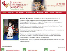 Tablet Screenshot of paediatricphysiotherapy.com